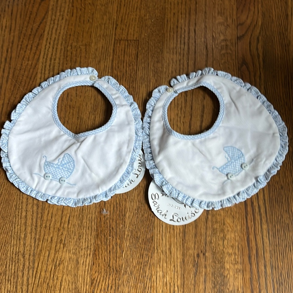 Set/2 Sarah Louise Bibs, NWT